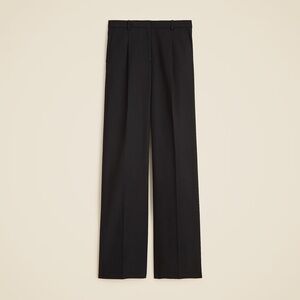 NWT J.Crew Essential Wide-Leg Pant in Italian Studio Wool Blend 0 XS Black $178